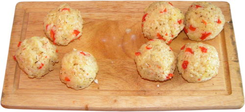 kuleczki z ry�u risotto nadziewane mozzarell�